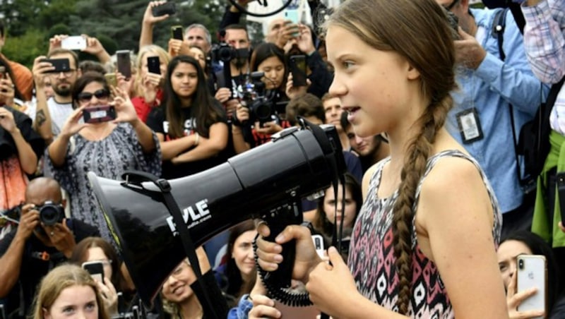 Greta Thunberg (Bild: APA/AFP/Nicholas Kamm)