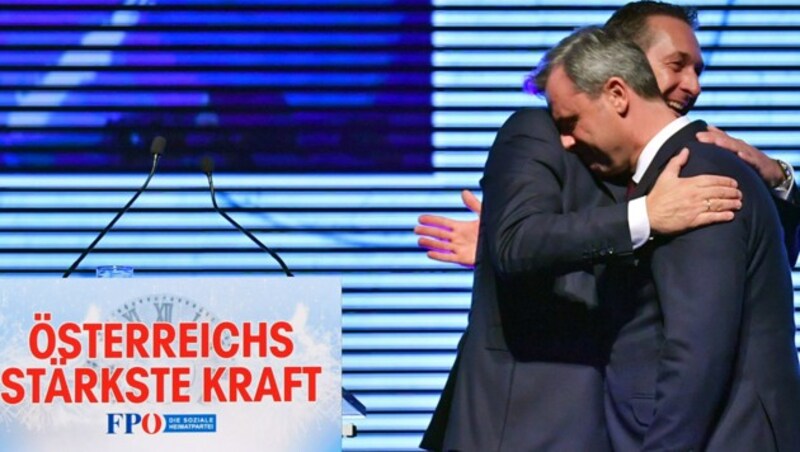 Hofer und Strache in gemeinsamen Tagen: FPÖ-Neujahrstreffen 2017 (Bild: APA/Barbara Gindl)