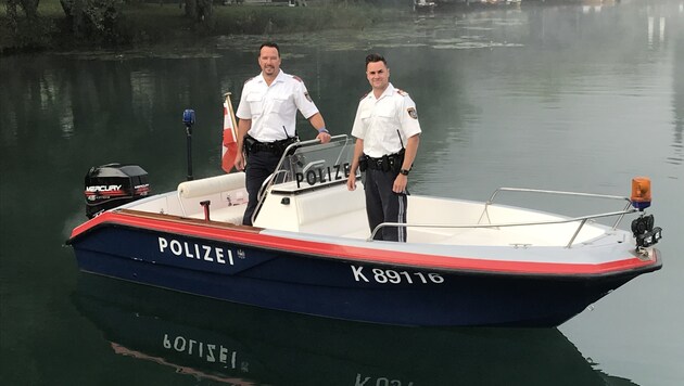 Stefan Igerc (li.) und Thomas Geith von der Polizeiinspektion St. Kanzian fuhren sofort zum Unglücksort in Klopein. (Bild: zVg)