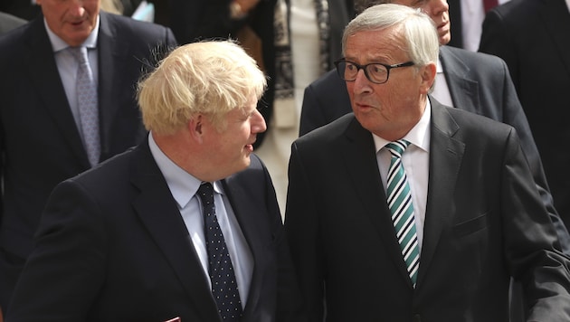 Das Treffen von Premierminister Boris Johnson und EU-Kommissions-Chef Jean-Claude Juncker lieferte keine neuen Erkenntnisse. (Bild: AP)