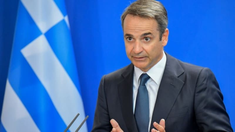 Griechenlands Ministerpräsident Kyriakos Mitsotakis (Bild: APA/AFP/Tobias SCHWARZ)