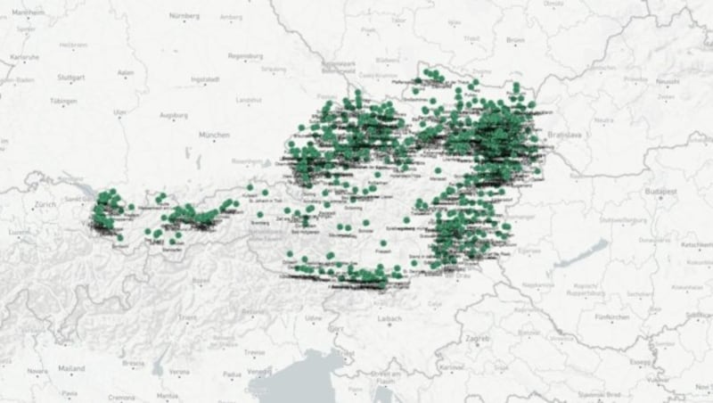 Bis 19. September hatten sich bereits 649 Orte registriert. (Bild: fridaysforfuture.at/deinort)