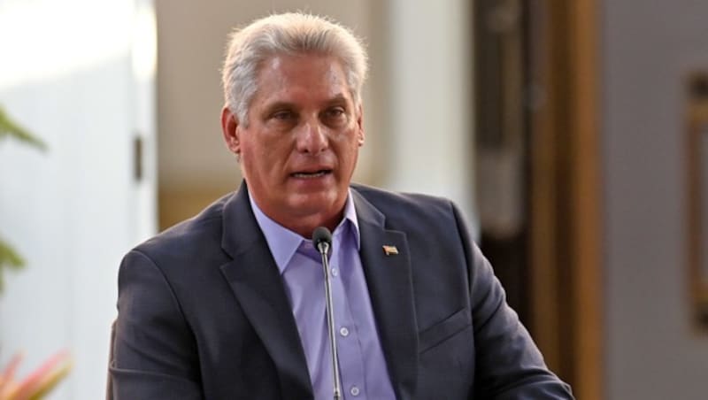 Kubas Präsident Miguel Diaz-Canel (Bild: APA/AFP/Frederico Parra)