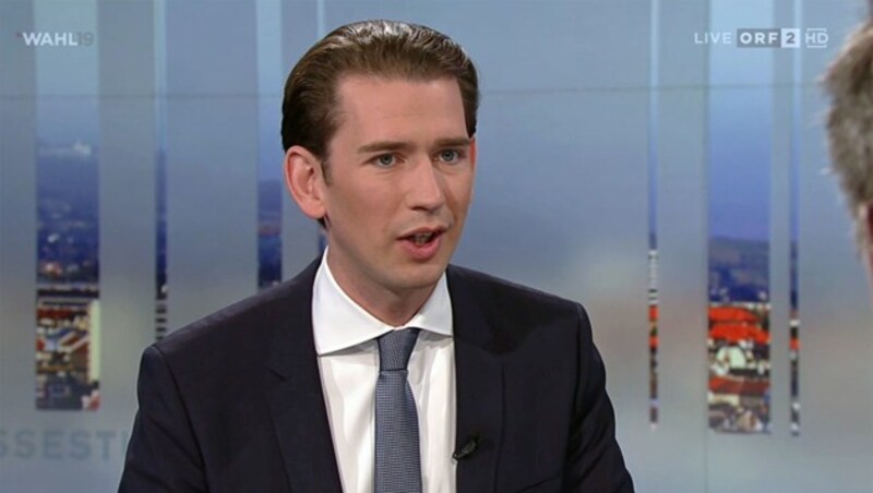 ÖVP-Chef Sebastian Kurz findet die Diskussion über seine Herkunft absurd. (Bild: tvthek.orf.at)