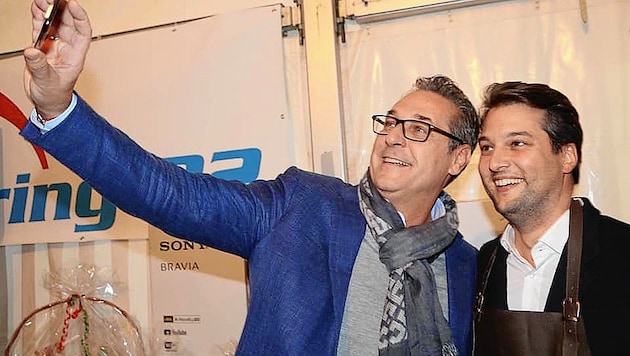 Ehemals beste Freunde: Ex-FPÖ-Chef Heinz-Christian Strache und der Wiener FPÖ-Vorsitzende Dominik Nepp (Bild: zVg)