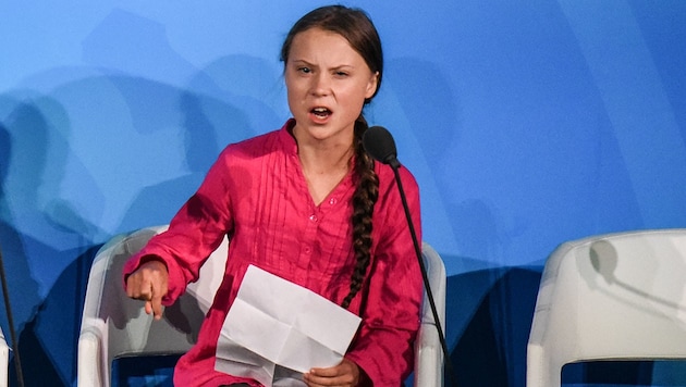Thunberg hielt bei der Konferenz eine Wutrede, die über die ganze Welt ging. (Bild: APA/AFP/Getty Images/Stephanie Keith)