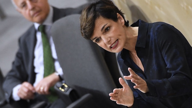SPÖ-Chefin Pamela Rendi-Wagner machte leistbares Wohnen zum Thema in der letzten Nationalratssitzung vor der Wahl. (Bild: APA/ROBERT JAEGER)