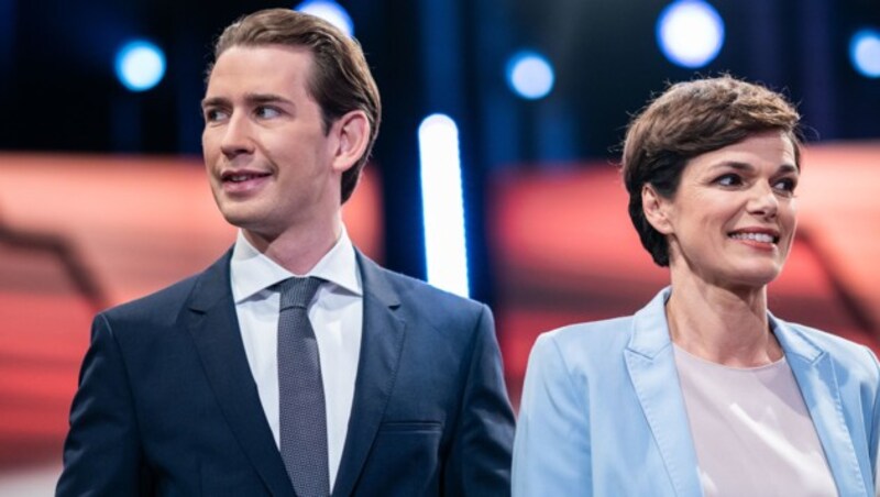 Sebastian Kurz (ÖVP) und Pamela Rendi-Wagner (SPÖ) (Bild: APA/Georg Hochmuth)