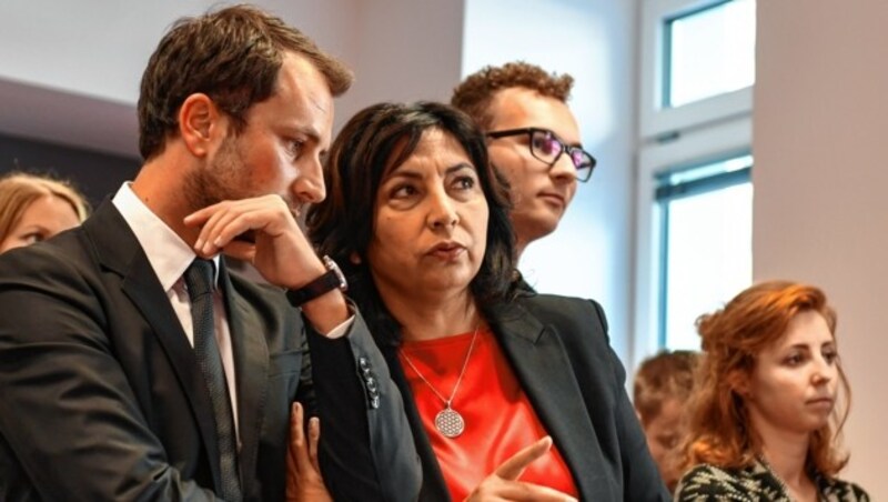 Tirols SPÖ-Chef Georg Dornauer und die Tiroler Spitzenkandidatin der Sozialdemokraten, Selma Yildirim. (Bild: LIEBL Daniel/zeitungsfoto.at)