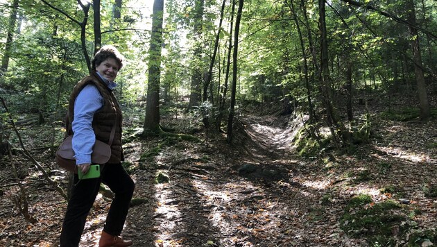 Marysia Miller-Aichholz zeigte uns die illegalen Single-Trails. (Bild: Wallner Hannes)