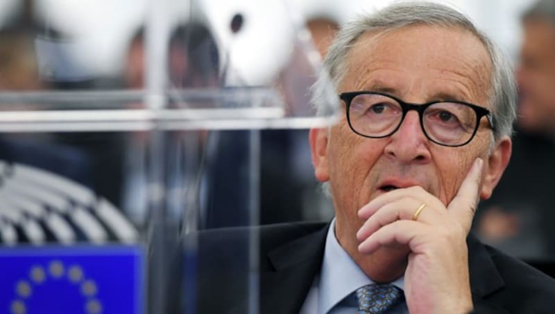 EU-Kommissionspräsident Jean-Claude Juncker sieht im „endgültigen Angebot“ Londons „positive Fortschritte“. (Bild: APA/AFP/FREDERICK FLORIN)