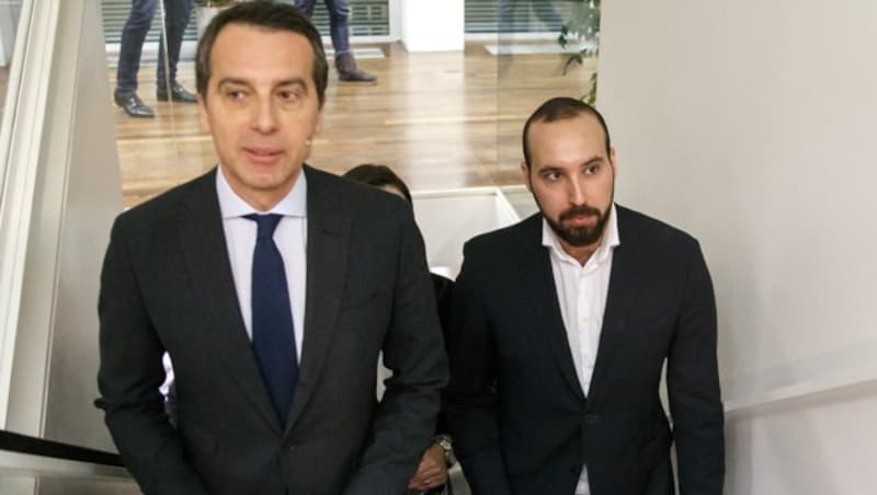 Ex-Bundeskanzler Christian Kern mit seinem Sohn Niko (Bild: picturedesk.com/Helmut Graf)