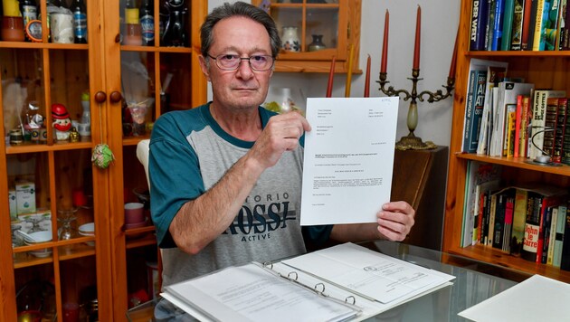 Franz Hofstadler aus Linz (64) wartet seit März auf Geld vom Finanzamt (Bild: © Harald Dostal)