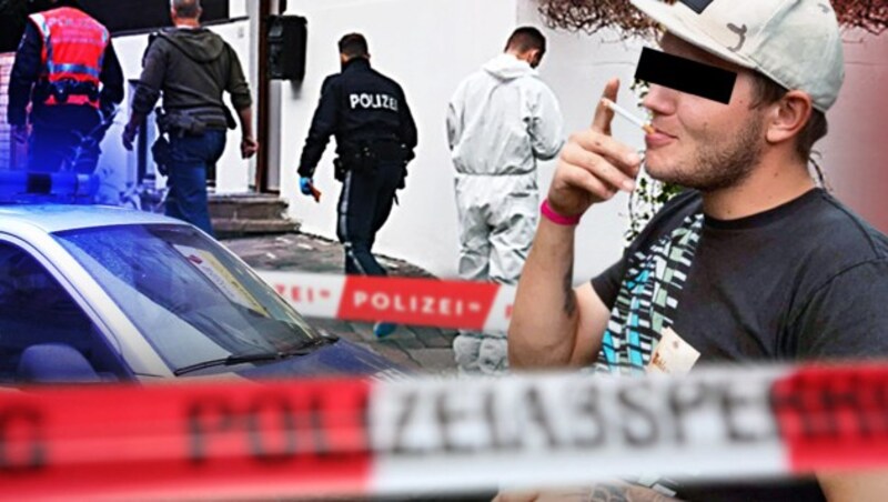 Unter dringendem Mordverdacht: Andreas E. (25) (Bild: Andi Schiel, APA/ZOOM.TIROL, krone.at-Grafik, facebook.com)