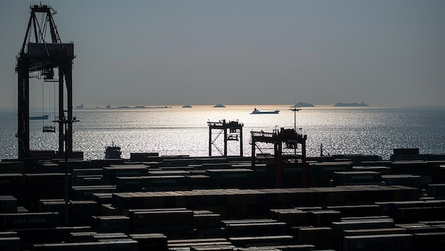 Der Tiefwasserhafen von Yangshan in Shanghai (Bild: AFP)