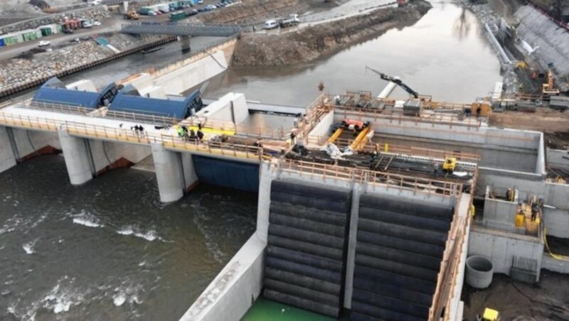 Blick auf die Mega-Baustelle (Bild: Energie Steiermark)