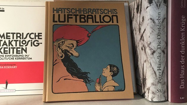 Eine Neuauflage des Buches „Hatschi-Bratschis Luftballon“ brachte dem Buchcafé phil einen Shitstorm auf Facebook ein. (Bild: facebook.com/philophilophil)