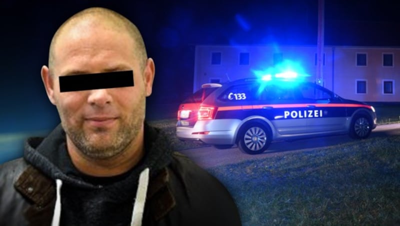 Mordverdächtig: Jamal A. (Bild: APA/laumat.at/Mario Kienberger, LPD OÖ, krone.at-Grafik)