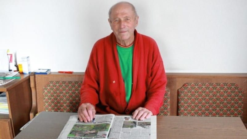 Josef Kranzer (80) aus der Ortschaft Riedersdorf in Pabneukirchen (Bild: Christoph Gantner)
