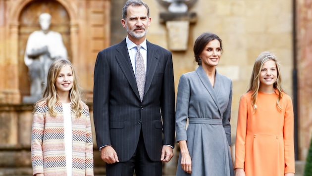 Kronprinzessin Leonor, König Felipe, Königin Letizia, Prinzessin Sofia (Bild: www.PPS.at)