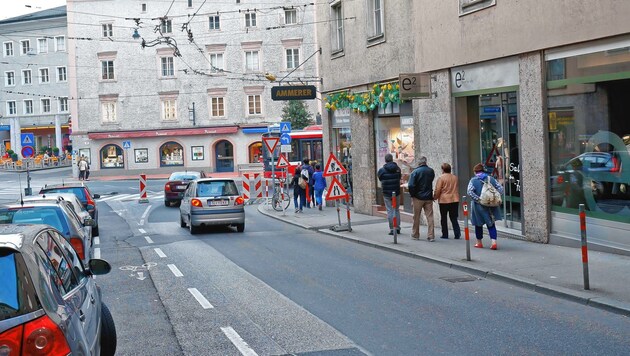 In der Münzgasse in der Altstadt kam es zu dem Auffahrunfall. (Bild: MARKUS TSCHEPP)