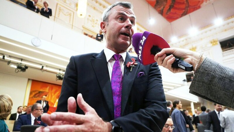 Norbert Hofer bei der konstituierenden Sitzung des Nationalrats (Bild: APA/GEORG HOCHMUTH)