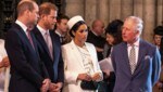 Prinz William, Prinz Harry, Herzogin Meghan, Prinz Charles (Bild: AFP)