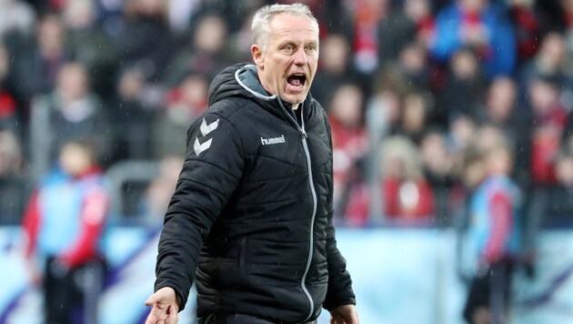 Für Freiburg-Trainer Christian Streich gab‘s nichts zu jubeln ... (Bild: GEPA)
