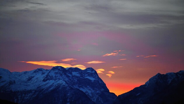 Der Himmel über dem Tennengebirge. (Bild: BARBARA GINDL / APA / picturedesk.com)