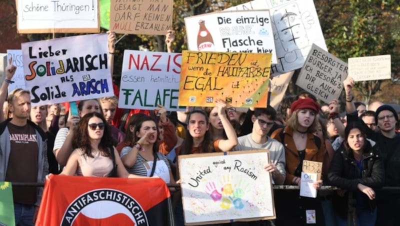 Gegner der AfD (Bild: AFP)