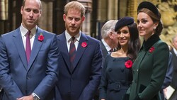 Prinz William, Prinz Harry, Herzogin Meghan, Herzogin Kate (Bild: Royalfoto / Action Press / picturedesk.com)