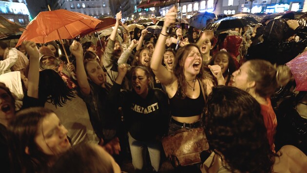 Protestkundgebung gegen Gewalt an Frauen in Madrid (Archivbild) (Bild: APA/AFP/OSCAR DEL POZO)