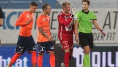 Diesmal erwartet Hartberg-Goalie Rene Swete seinen Teamkollegen Rajko Rep (li.) wieder in seiner gewohnten Position als Spielmacher, (Bild: GEPA)