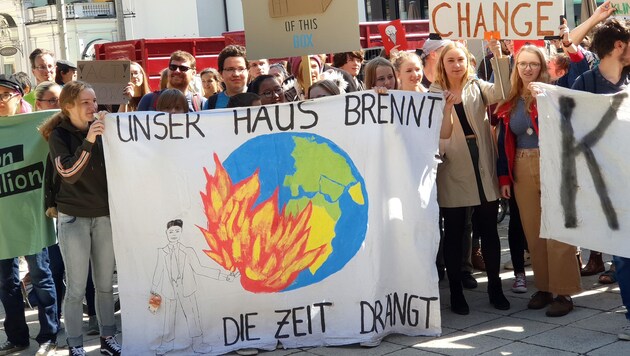 Kundgebung der Plattform „Fridays for Future“ in Österreich (Bild: APA/KERSTIN SCHELLER)