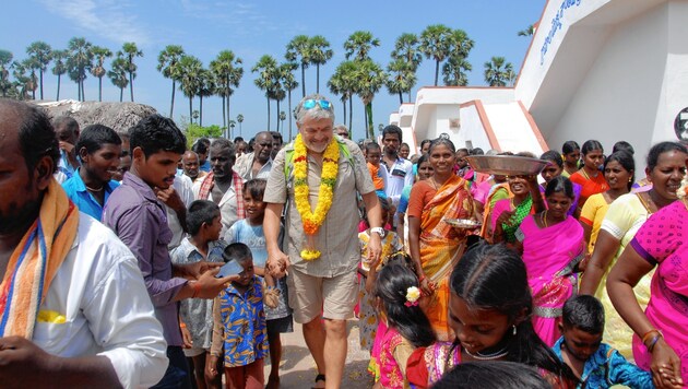 Werner Brix besuchte das Hilfsprojekt des Entwicklungshilfeklubs in Indien. (Bild: vroindia)