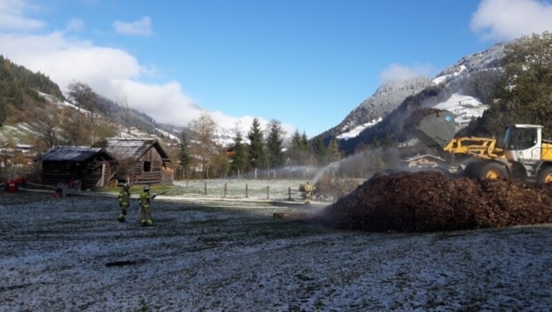 89 Mann waren bei dem Brand im Einsatz (Bild: Freiwillige Feuerwehr Großarl)