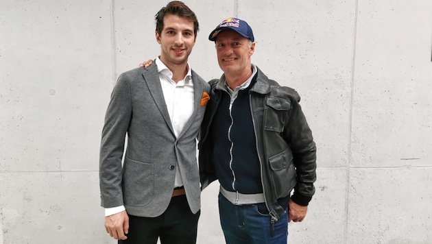 Lukas Kainz mit „Schwiegervater“ Hans-Peter Steinacher (Bild: Kothgasser)