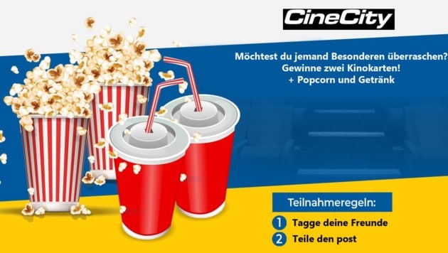 Nutzer werden mit kostenlosen Kinokarten gelockt. (Bild: CineCity/Facebook)