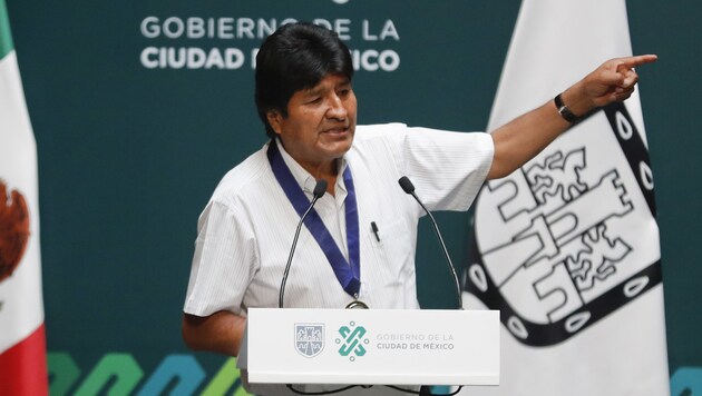 Evo Morales in Mexiko (Bild: AP)