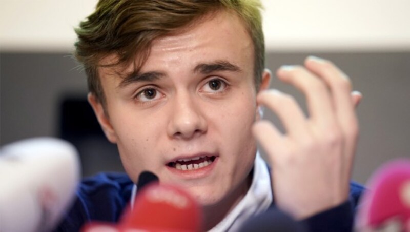 Benjamin Hadrigan (17) hat eine App erdacht, mit der Schüler ihre Lehrer und Schulen bewerten können. (Bild: APA/GEORG HOCHMUTH)