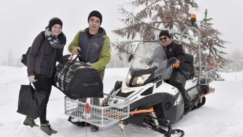 Mit Skidoo statt dem Auto fährt man am Katschberg. (Bild: Holitzky Roland)