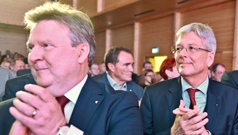 Michael Ludwig, Peter Kaiser (Bild: APA/HERBERT NEUBAUER)