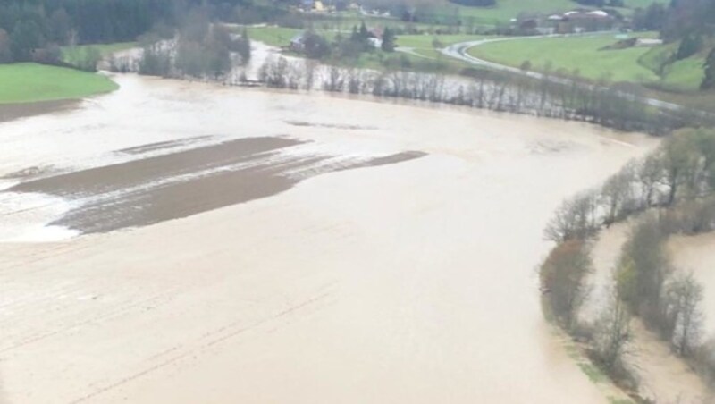 Die Gurk führt 30-jährliches Hochwasser. (Bild: BFK08)