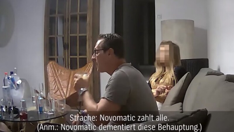 Auf Ibiza behauptete Heinz-Christian Strache: „Novomatic zahlt alle.“ (Bild: SZ, Der Spiegel)