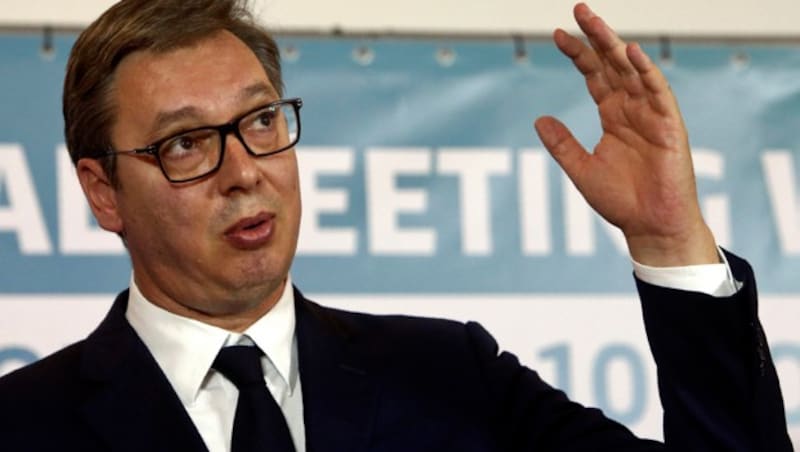 Präsident Vucic (Bild: ASSOCIATED PRESS)