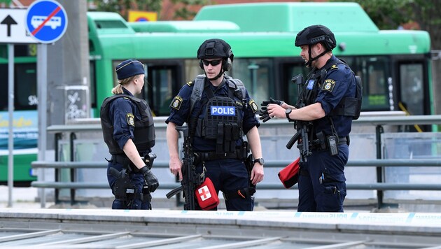 Spezialkräfte der schwedischen Polizei (Archivbild) (Bild: JONAS NILSSON/TT NEWS AGENCY/AFP)