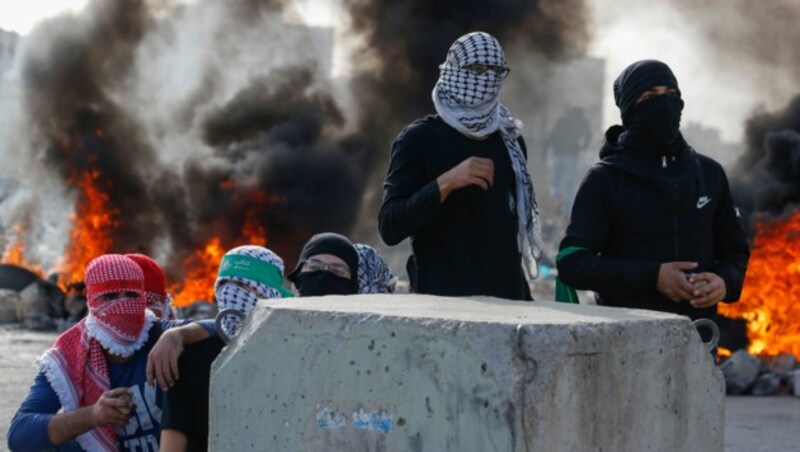 Palästinensische Proteste über Israels Siedlungsbau (Bild: AFP)