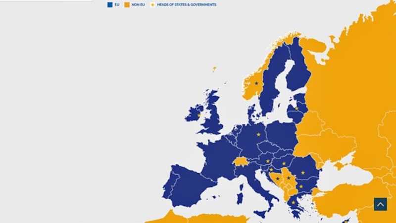 Österreich wird als Land angeführt, wo ein Mitglied der EVP als Regierungschef fungiert. (Bild: Screenshot/epp.eu)