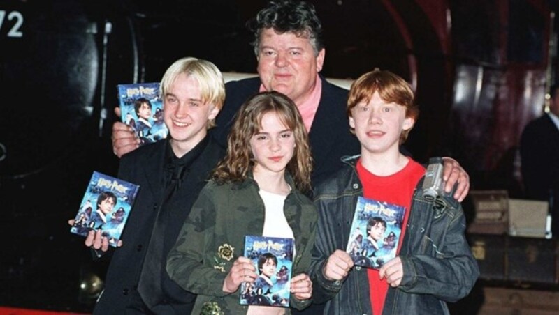 Tom Felton, Emma Watson, Rupert Grint und Robbie Coltrane (Bild: www.pps.at)