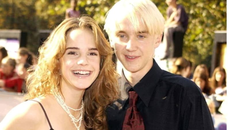 Emma Watson und Tom Felton vor den Disney Kids Awards 2003 in London (Bild: www.pps.at)